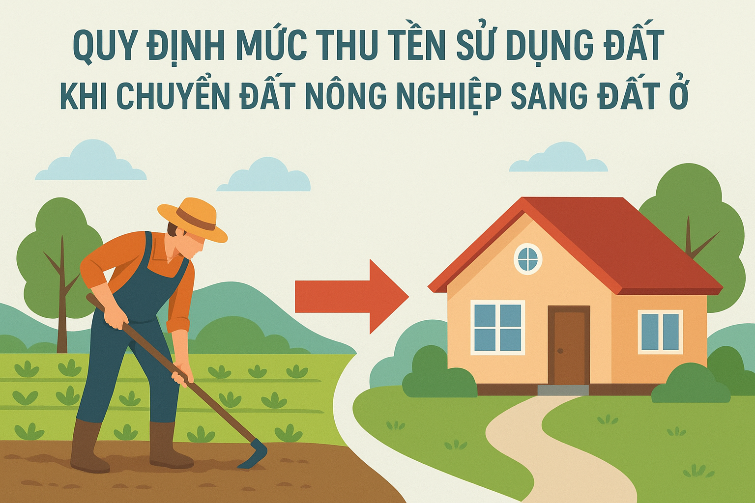 CHÍNH THỨC GIẢM 70% TIỀN CHUYỂN ĐẤT NÔNG NGHIỆP LÊN THỔ CƯ TỪ 01/01/2026